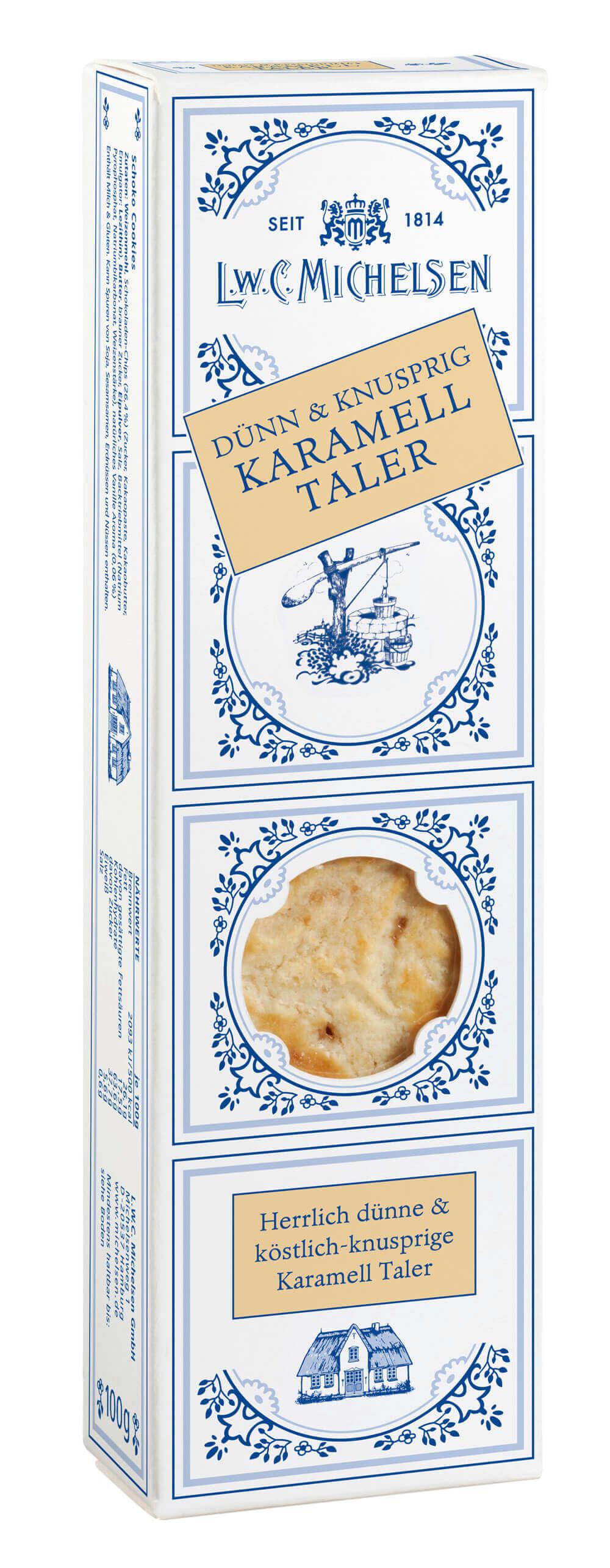 Landhaus Karamell-Taler: Unsere Landhaus Karamell-Taler sind ein wahres Meisterwerk der Confiseriekunst. Dieses knusprige...