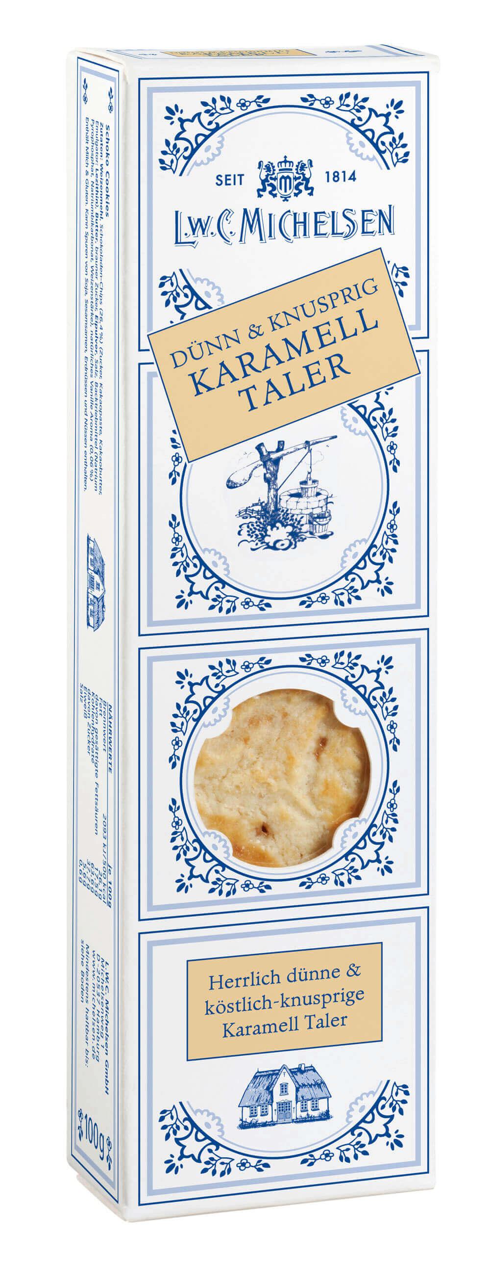 Landhaus Karamell-Taler: Unsere Landhaus Karamell-Taler sind ein wahres Meisterwerk der Confiseriekunst. Dieses knusprige...