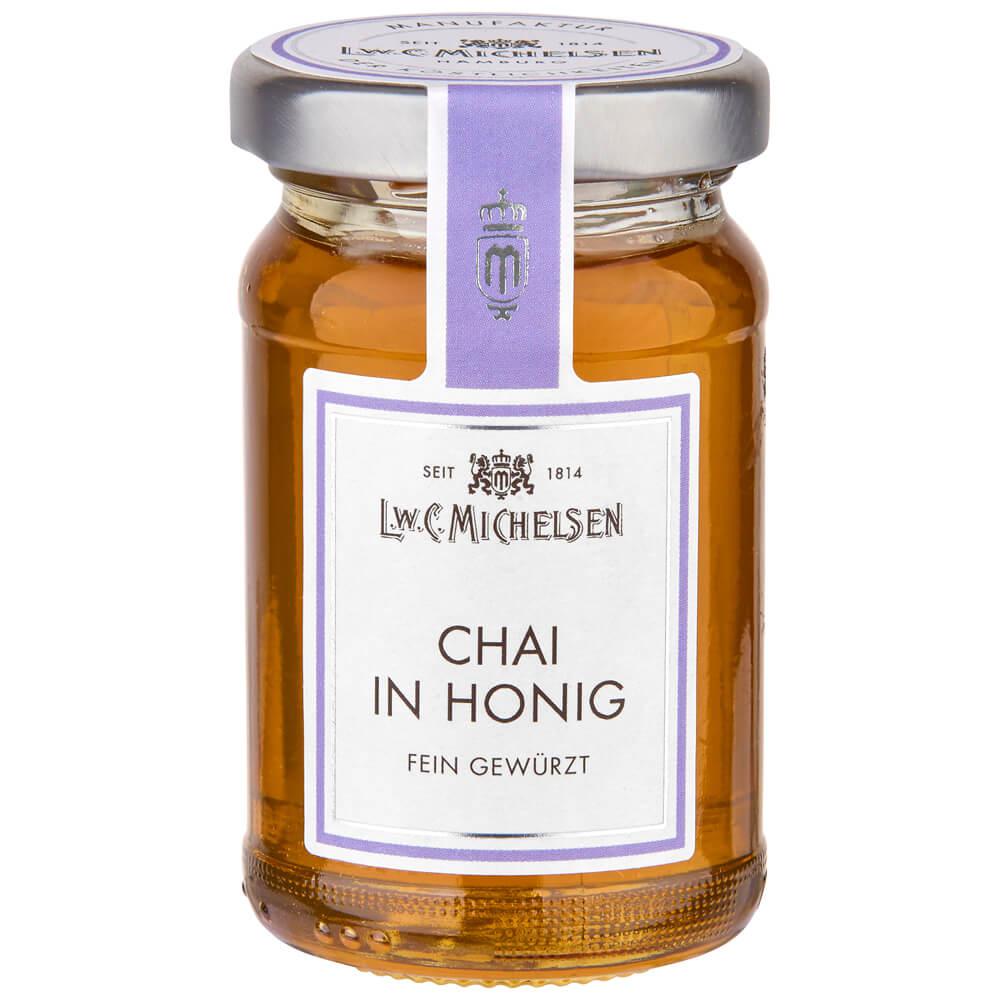 Chai in Honig: Unser fein gewürzter Chai-Honig vereint die Aromen exotischer Gewürze mit der Süße erlesenen Honigs. Seit...