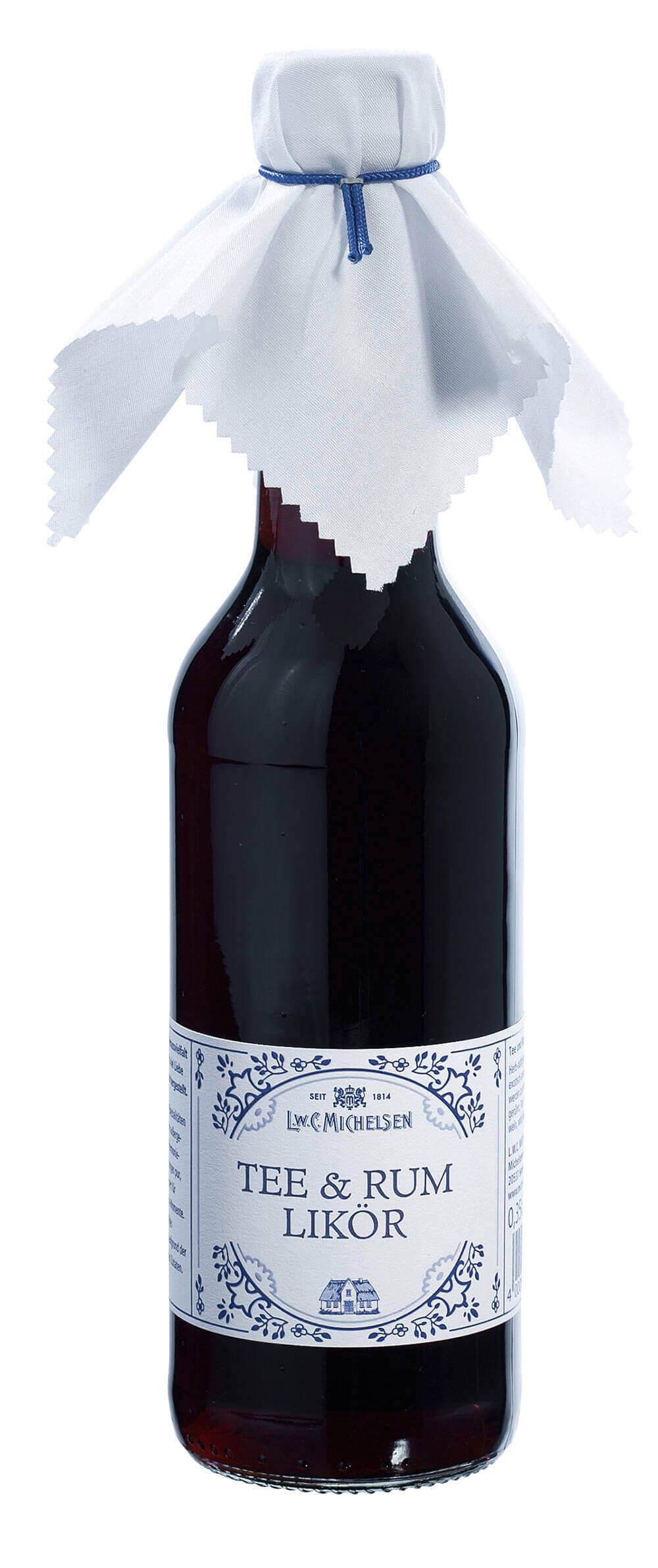 Landhaus Tee & Rum-Likör -gross-: Tauchen Sie ein in die Welt des Genusses mit unserem Landhaus Tee & Rum-Likör. Seit 1814...