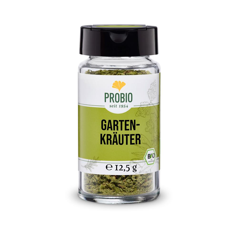 Probio: Gartenkräuter 12,5g Glas (BIO): Unsere PROBIO Gartenkräuter im 12,5g Glas (BIO) sind eine exquisite Mischung aus...