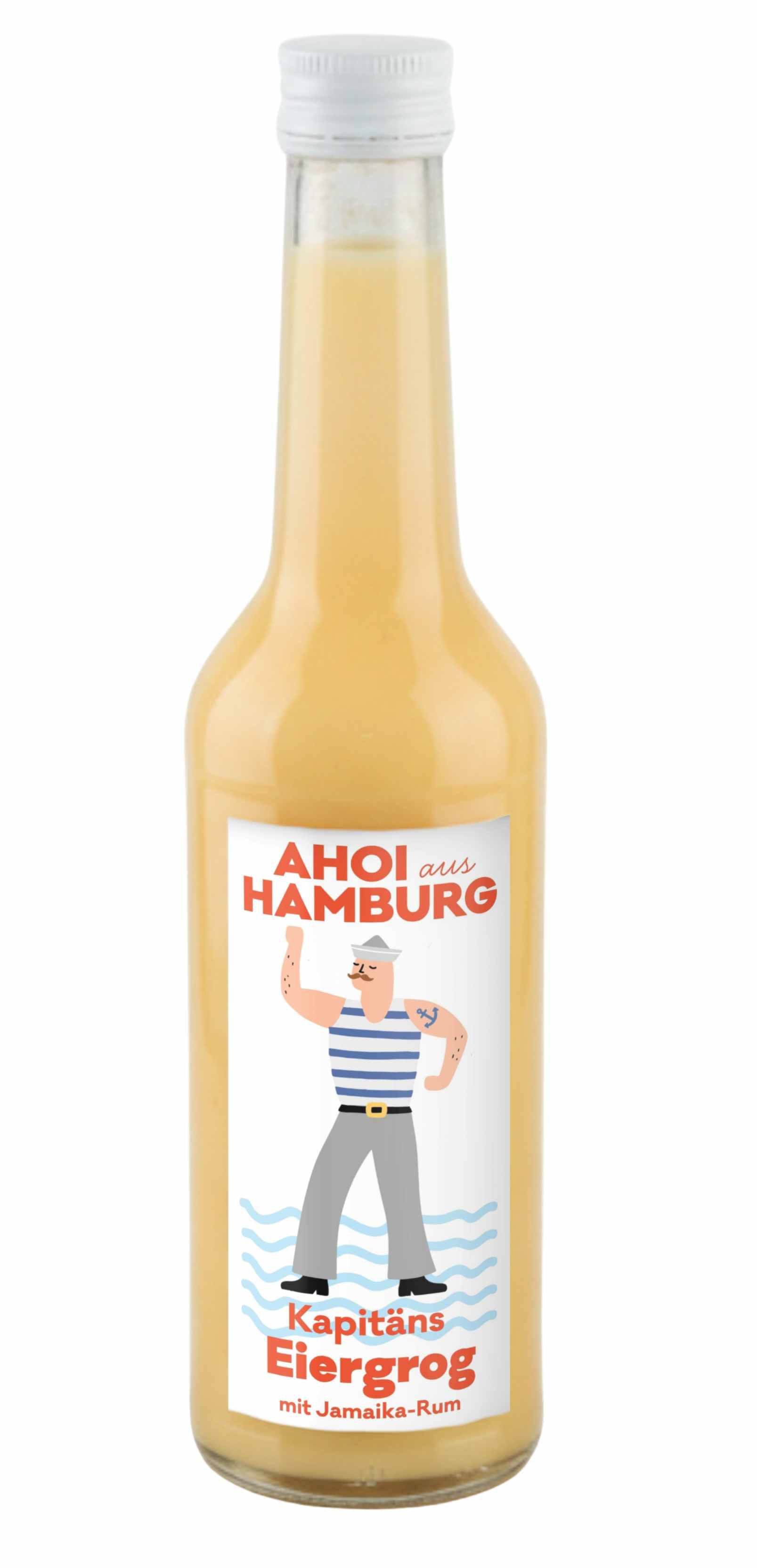 Eiergrog mit Eigenetikett: Unser Eiergrog mit Jamaika-Rum ist ein wahres Meisterwerk der Feinkostkunst. Seit 1814 steht...