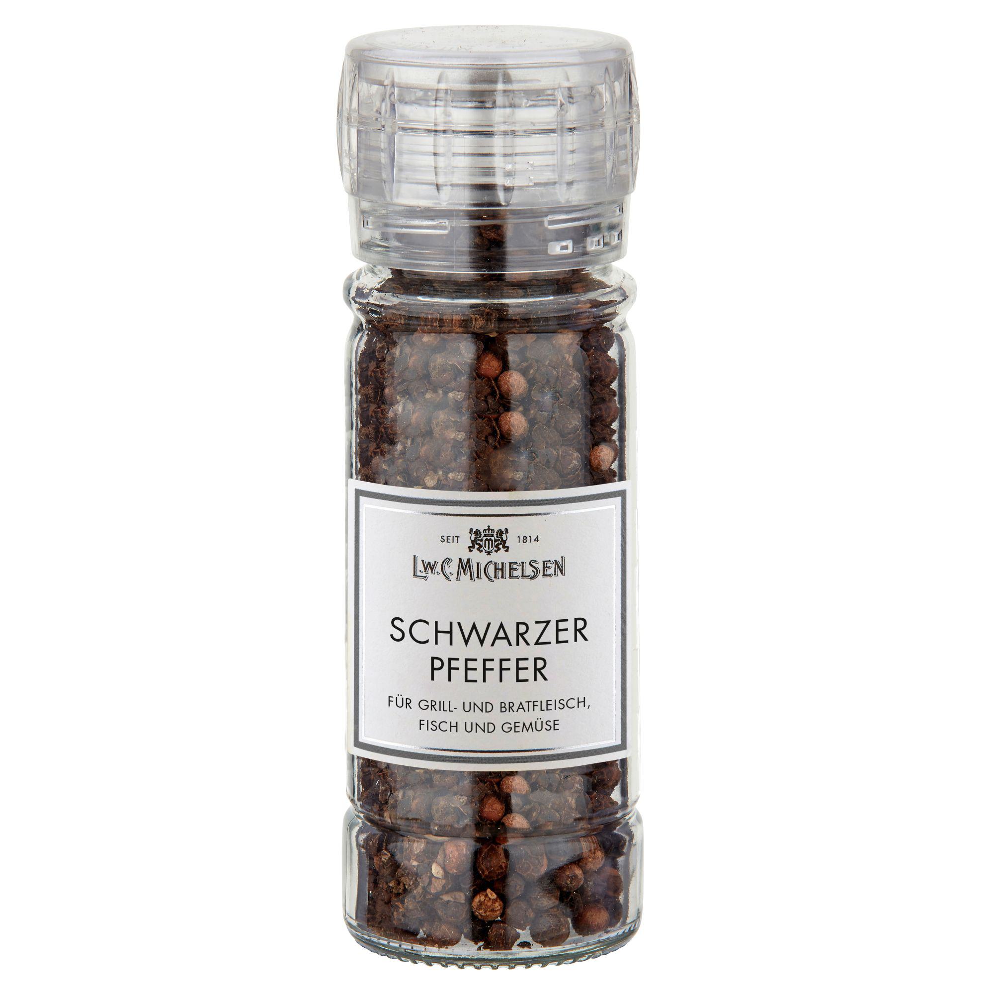 L.W.C. Michelsen Schwarzer Pfeffer in Gewürzmühle mit Mahlwerk