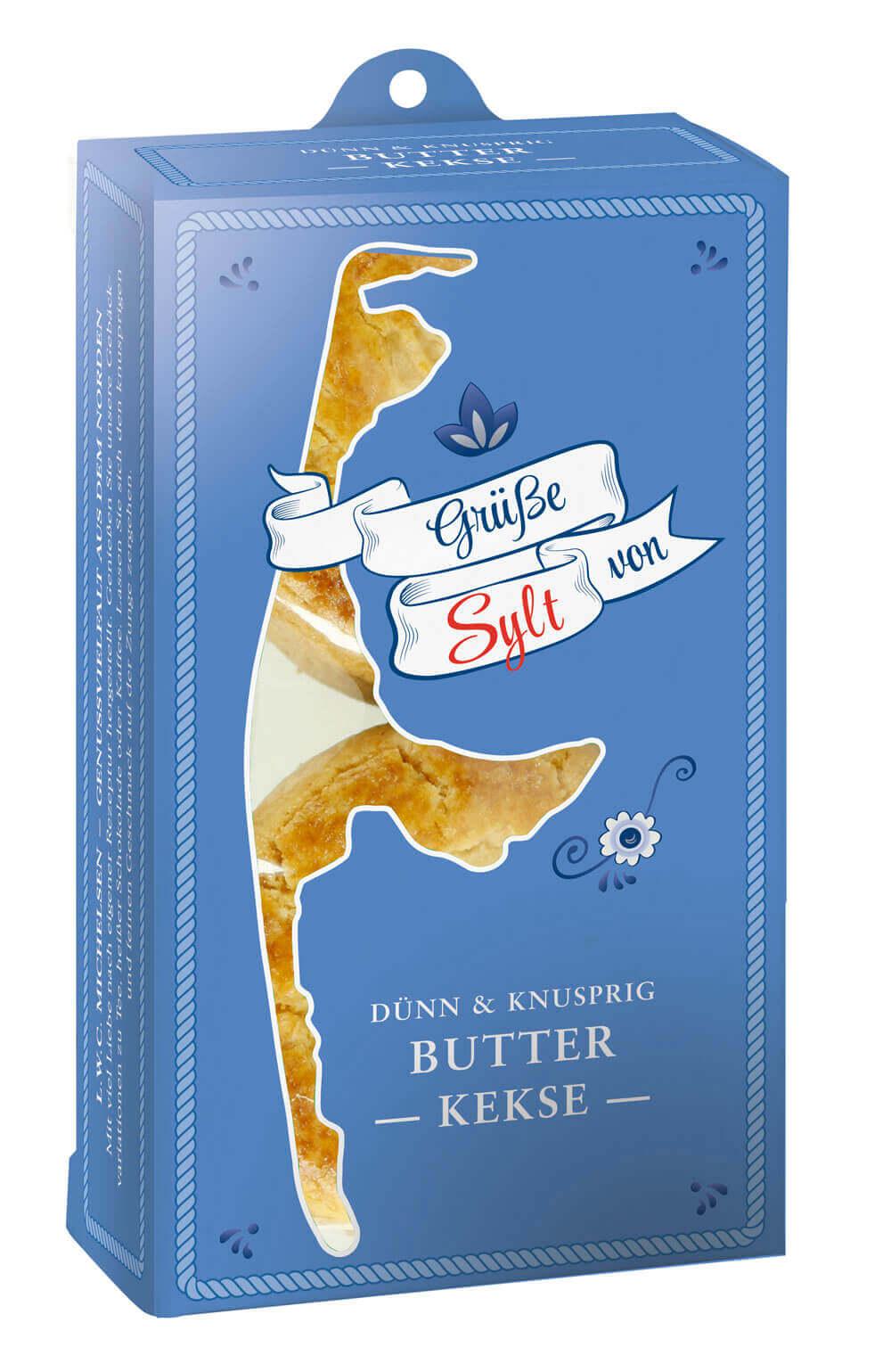 Gruß von Sylt - Mini - Butterkekse : Entdecken Sie den "Gruß von Sylt - Mini - Butterkekse", ein knuspriges Buttergebäck,...