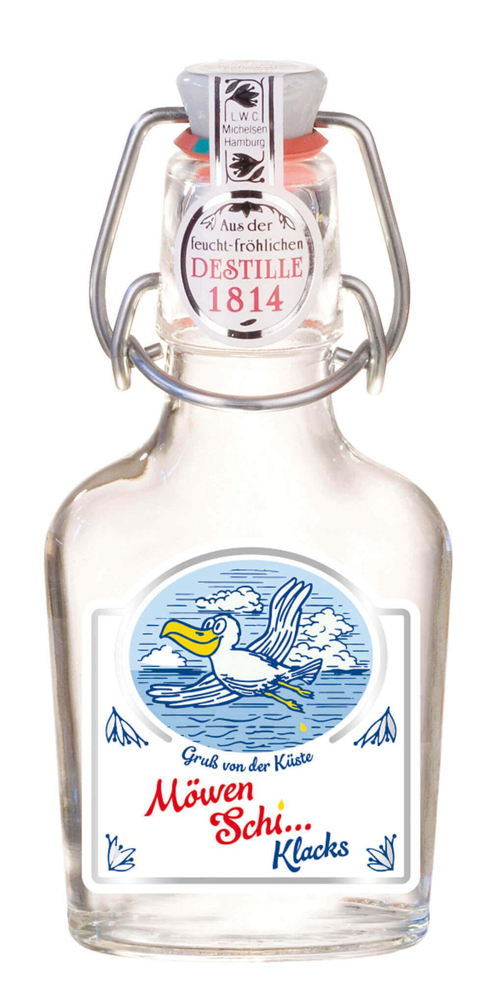 Möwensch... Flachmann -Klar-: Entdecken Sie den Möwensch... Flachmann -Klar-, einen erlesenen Kornbrand aus Hamburg, der...