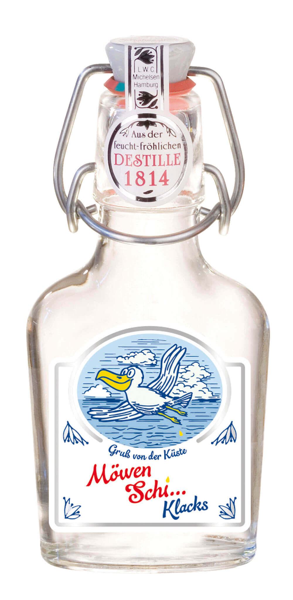 Möwensch... Flachmann -Klar-: Entdecken Sie den Möwensch... Flachmann -Klar-, einen erlesenen Kornbrand aus Hamburg, der...