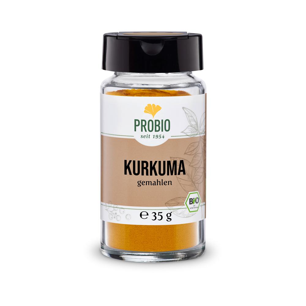 Probio: Kurkuma gemahlen 35g Glas (BIO): Tauchen Sie ein in die Welt der feinen Gewürze mit unserem Probio Kurkuma gemahlen...
