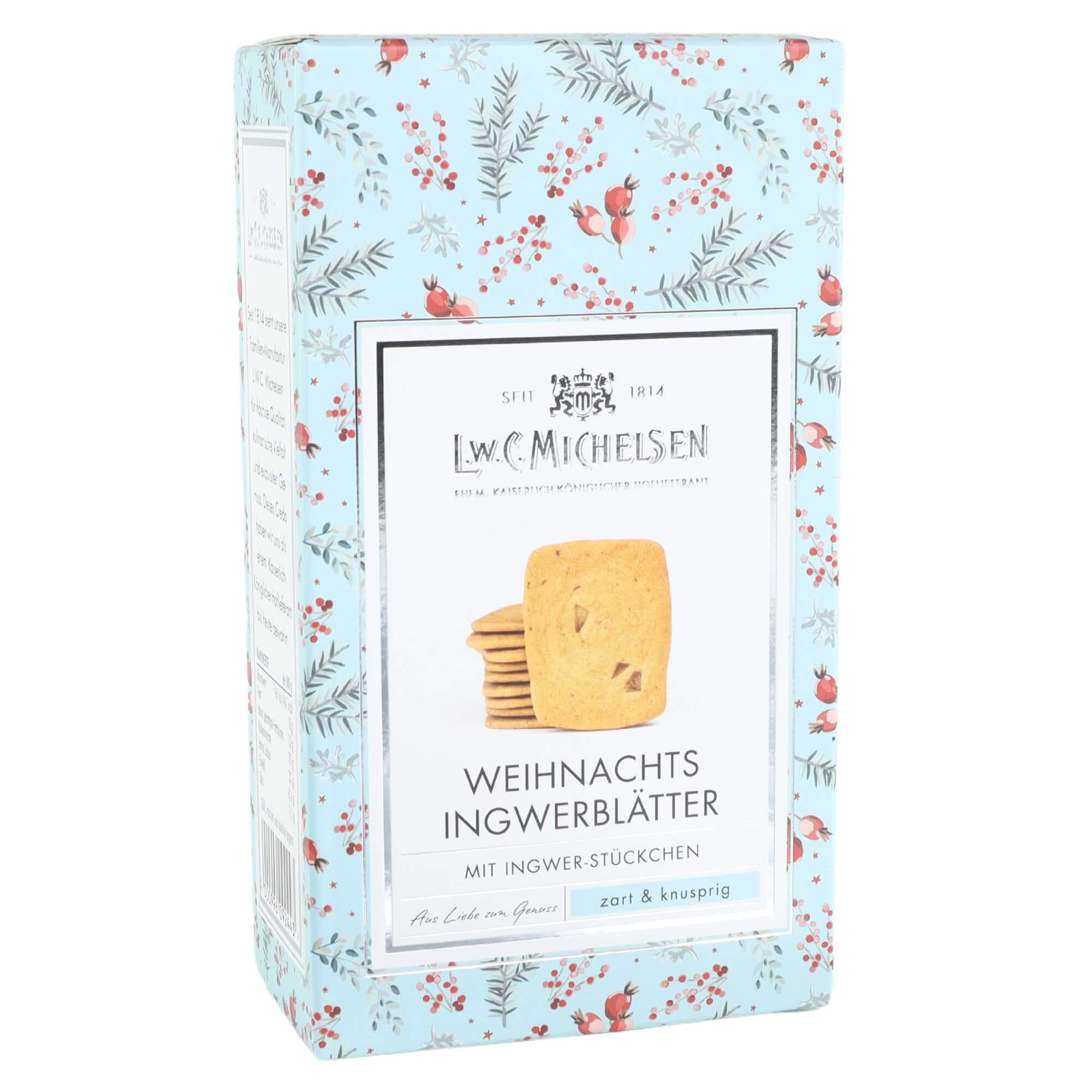 Weihnachts-Gebäck: Ingwerblätter: Unsere weihnachtlichen Ingwerblätter sind ein wahres Fest für die Sinne. Der würzige...