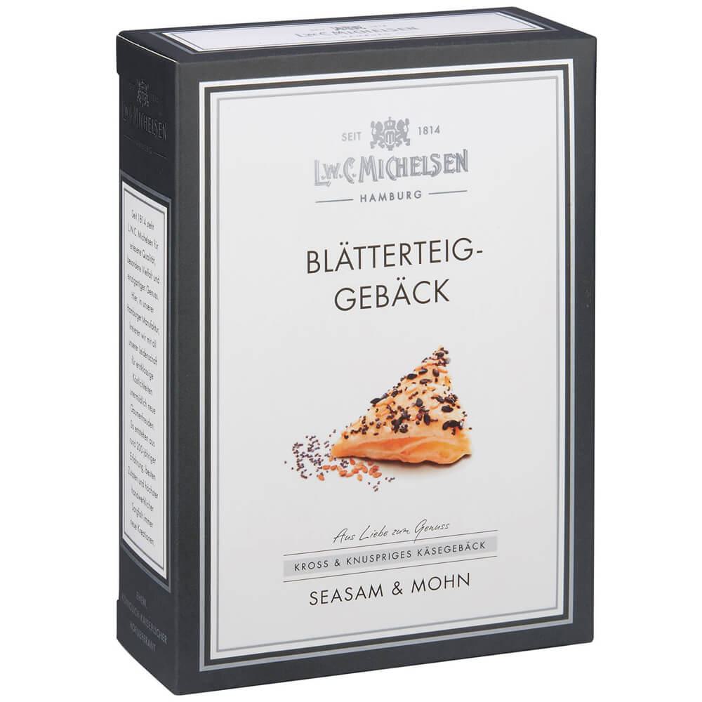 Blätterteiggebäck mit Sesam und Mohn: Tauchen Sie ein in den Genuss unseres knusprigen Blätterteig-Gebäcks mit Sesam und...