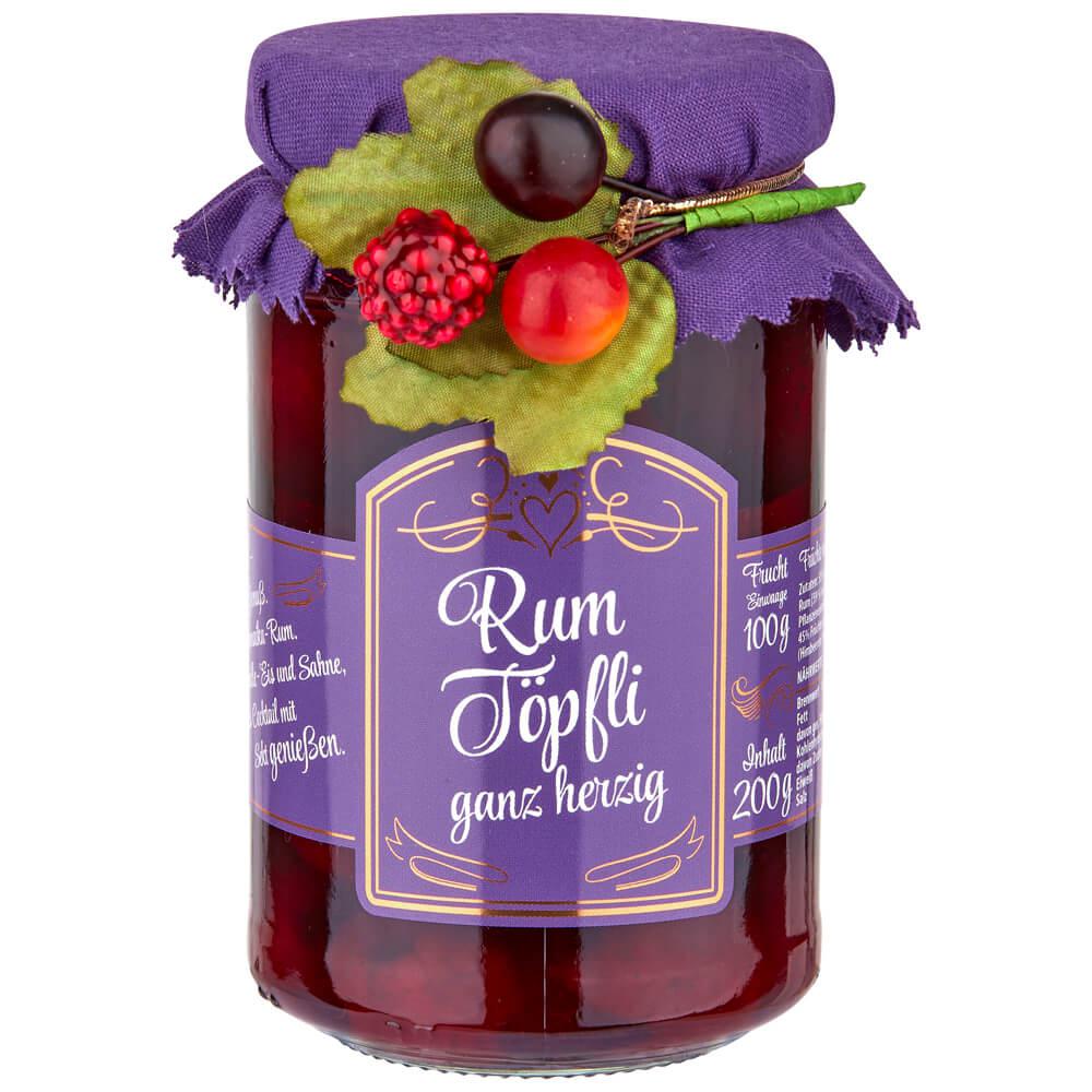Rumtöpfli - wunderbar: Gartenfrüchte im Jamaika-Rum, perfekt für Eis und Kuchen
