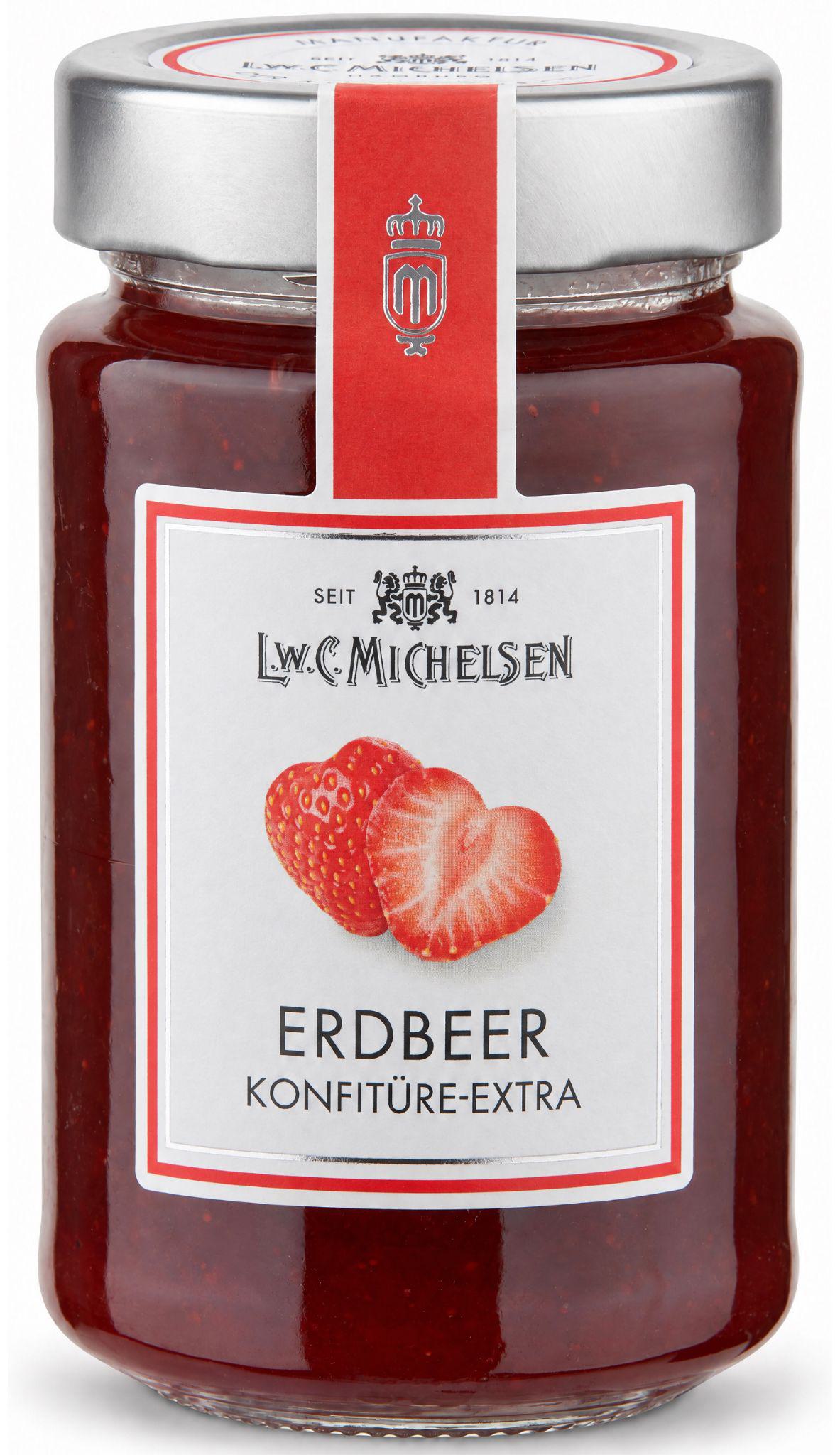 L.W.C. Michelsen Erdbeer Konfitüre-Extra im Glas