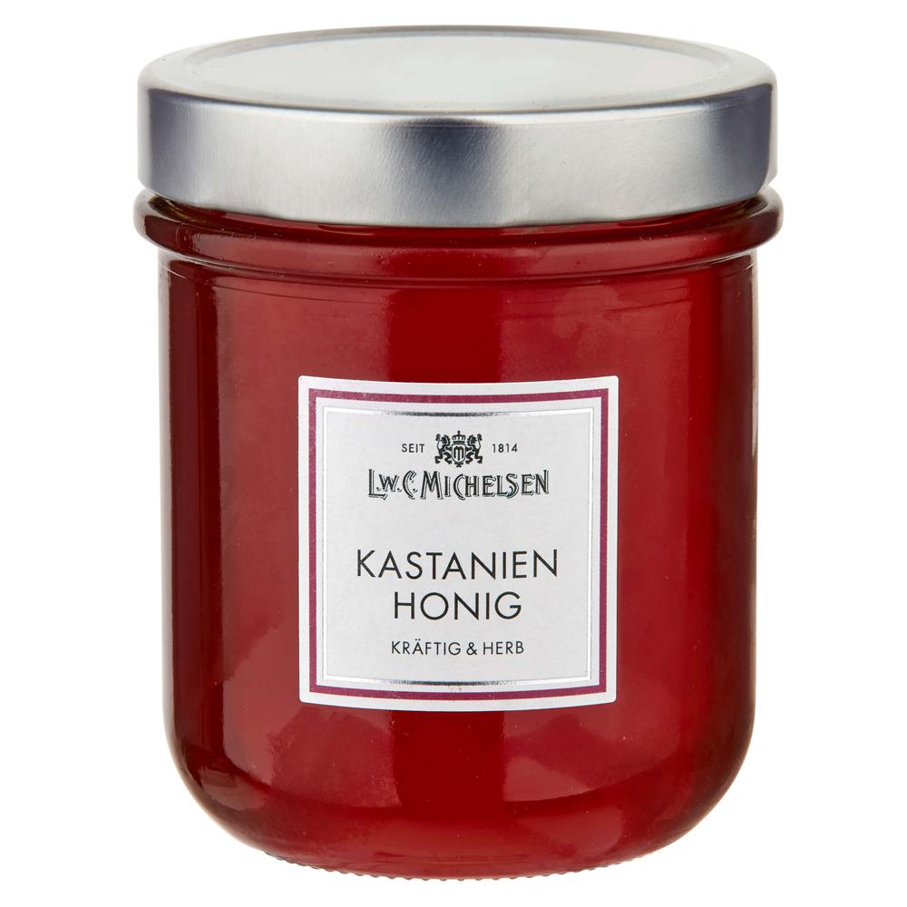 Kastanien Honig -Löffelglas- 500g: Unser würzig-malziger Kastanienhonig im praktischen "Löffel"-Glas bietet ein...