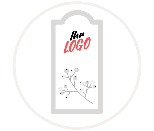 Vorlage für ein Logo mit stilisiertem Floralmuster und dem Text 'Ihr Logo'