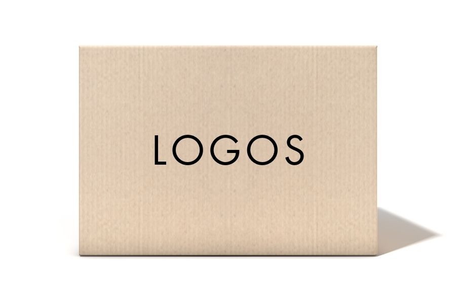 Schlichte Kartonverpackung mit großem, schwarzen 'LOGOS' Schriftzug auf der Vorderseite.
