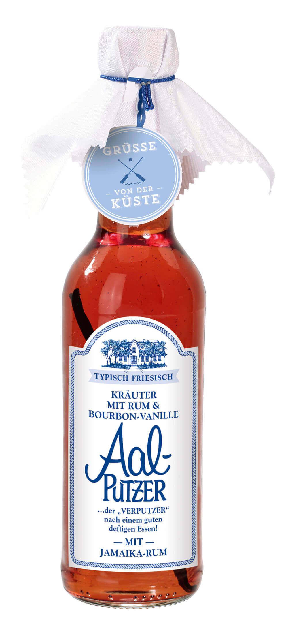 Friesischer Aal-Putzer -gross-: Entdecken Sie den Friesischen Aal-Putzer, einen exquisiten Kräuterlikör, der mit Rum,...