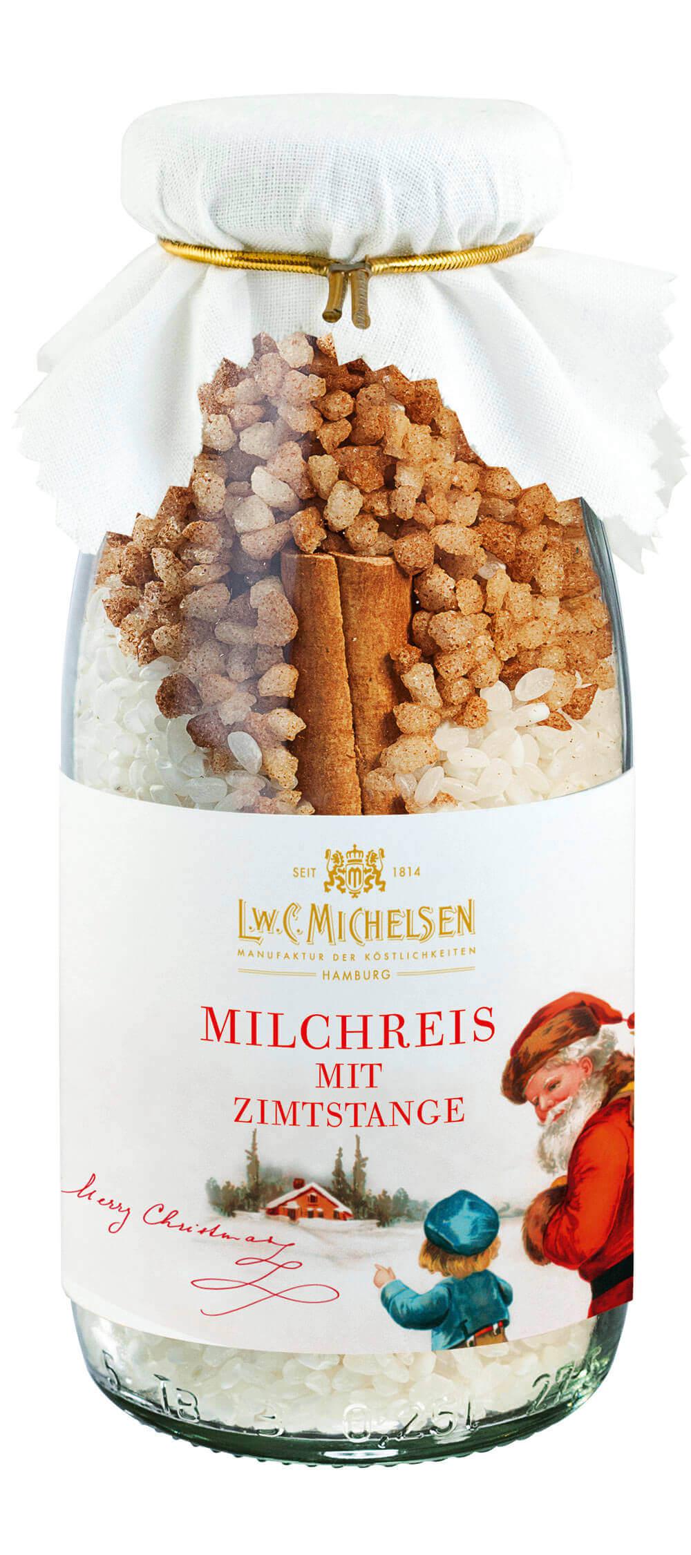 Weihnachts Milchreis mit Zimtstange