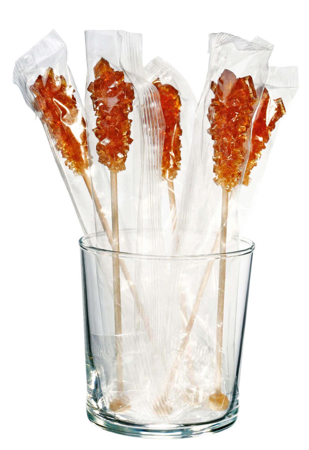 Kandis-Sticks verpackt -braun-: Tauchen Sie ein in die Welt des feinen Teegenusses mit unseren braunen Kandis-Sticks aus der...