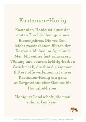 Kastanien-Honig Miniatur: Herber, nussiger, leicht bitter