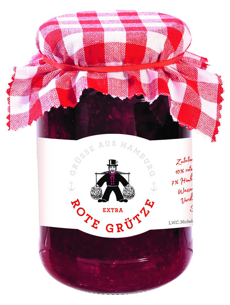 Hamburger Rote Grütze, Karo -klein-: Tauchen Sie ein in den köstlichen Geschmack unserer Hamburger Roten Grütze von L.W.C....