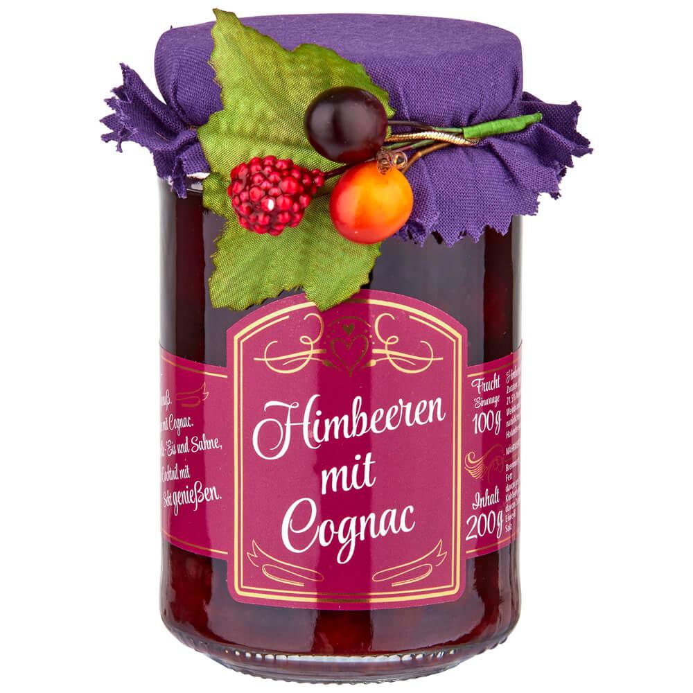 Betthupferl mit Himbeeren: Himbeeren in Likör und Cognac, ideal für Desserts und Cocktails