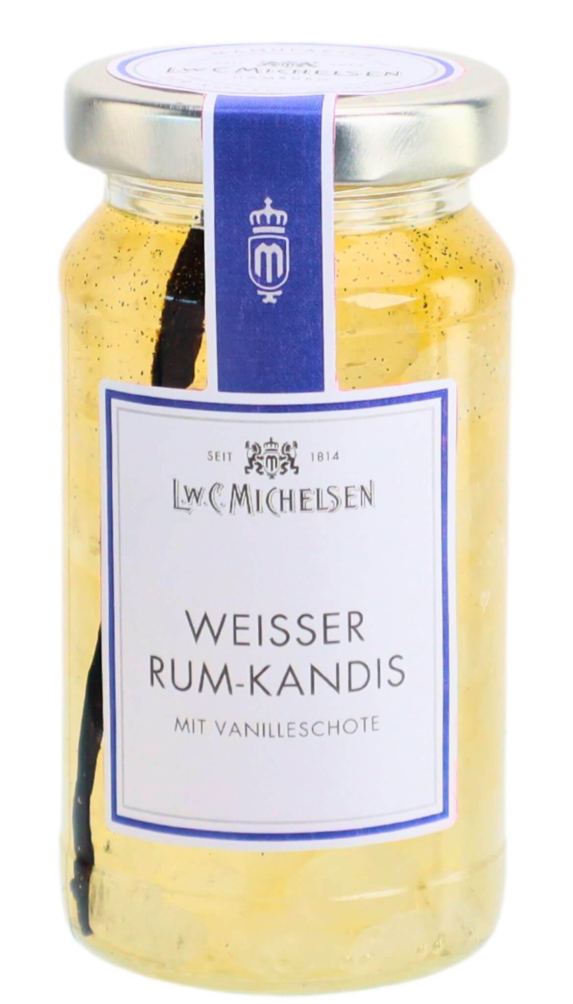 Weisser Rum-Kandis mit Vanilleschote: Entdecken Sie den exquisiten weißen Rum-Kandis mit Vanilleschote von L.W.C. Michelsen,...
