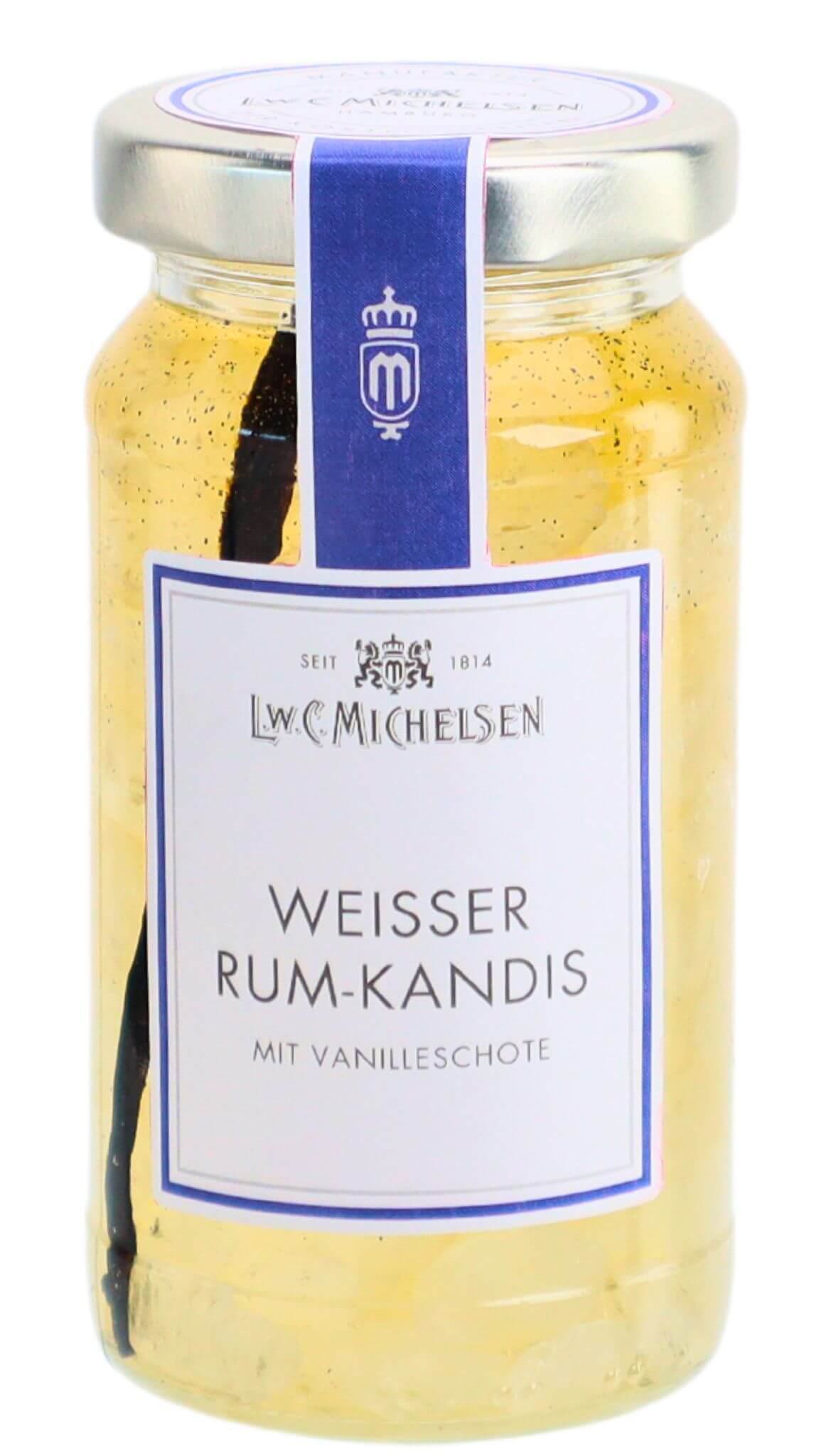 Weisser Rum-Kandis mit Vanilleschote: Entdecken Sie den exquisiten weißen Rum-Kandis mit Vanilleschote von L.W.C. Michelsen,...