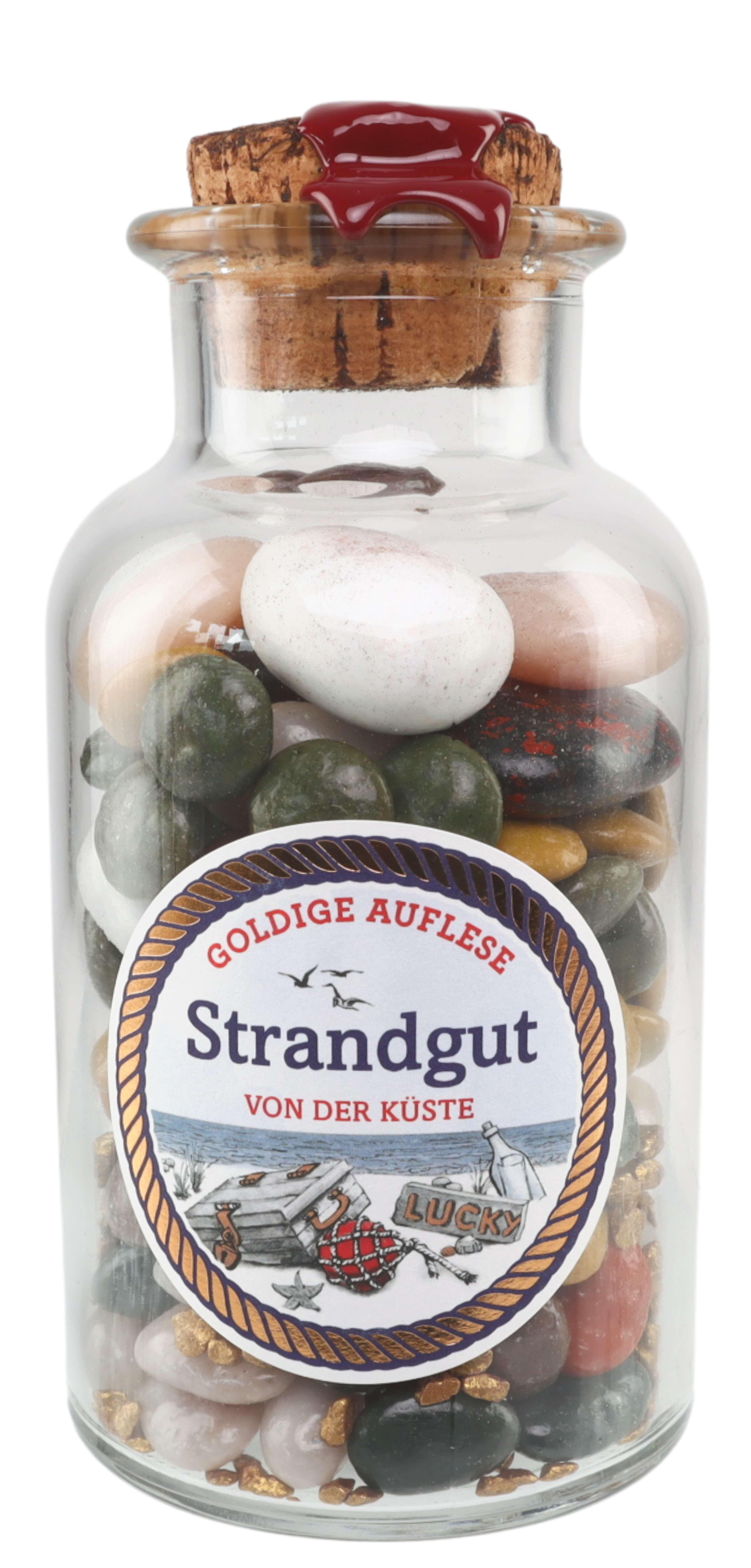 Süsses Strandgut: Entdecken Sie den Küsten Goldschatz – eine exquisite Mischung aus Kiesel-Dragées, Schoko-Mix und...