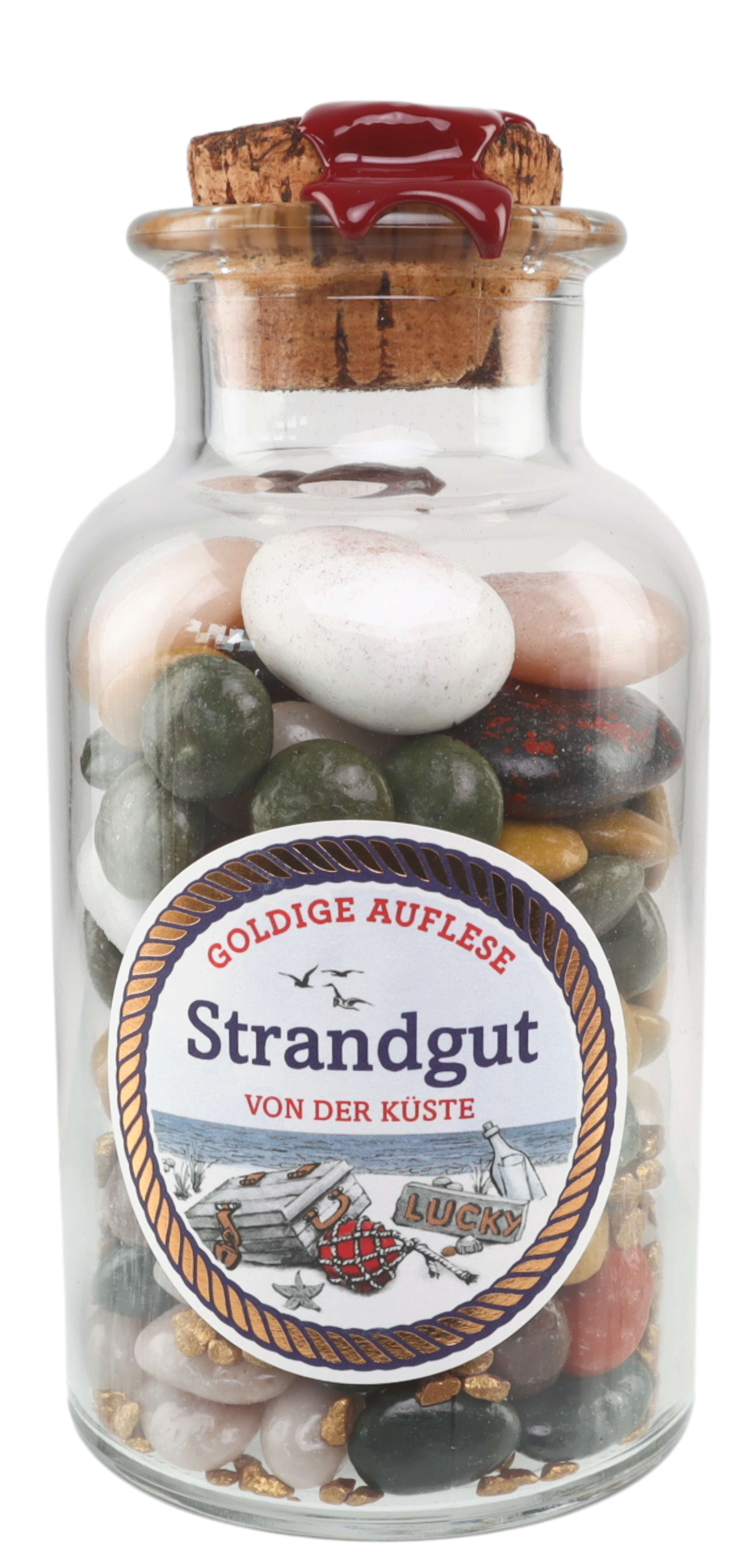 Süsses Strandgut: Entdecken Sie den Küsten Goldschatz – eine exquisite Mischung aus Kiesel-Dragées, Schoko-Mix und...