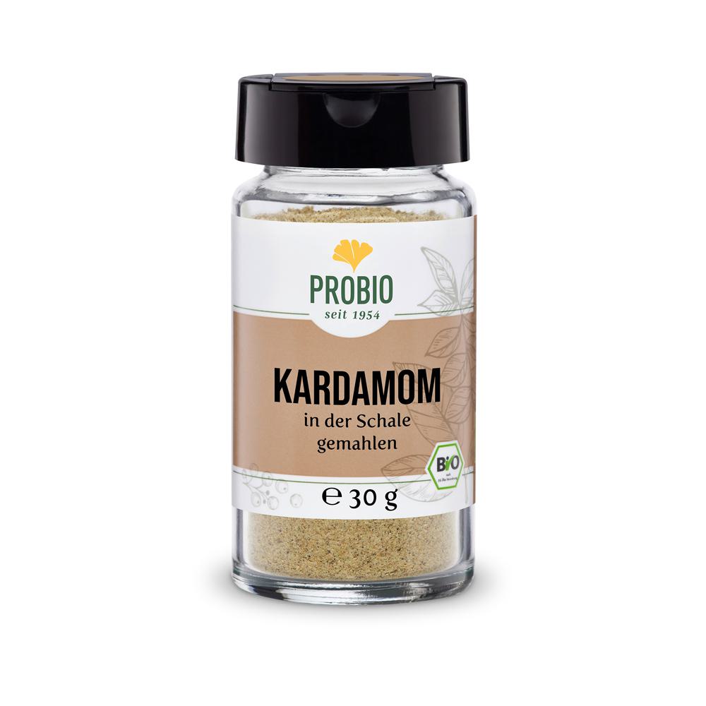 Probio: Kardamom in der Schale gemahlen 30g Glas (BIO): Unser PROBIO Kardamom in der Schale, gemahlen und im 30g Glas...