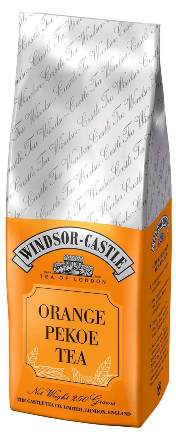 Windsor-Castle: Orange Pekoe Tea 250g Tüte: Entdecken Sie die Traditionsmischung Windsor-Castle: Orange Pekoe Tea in der...