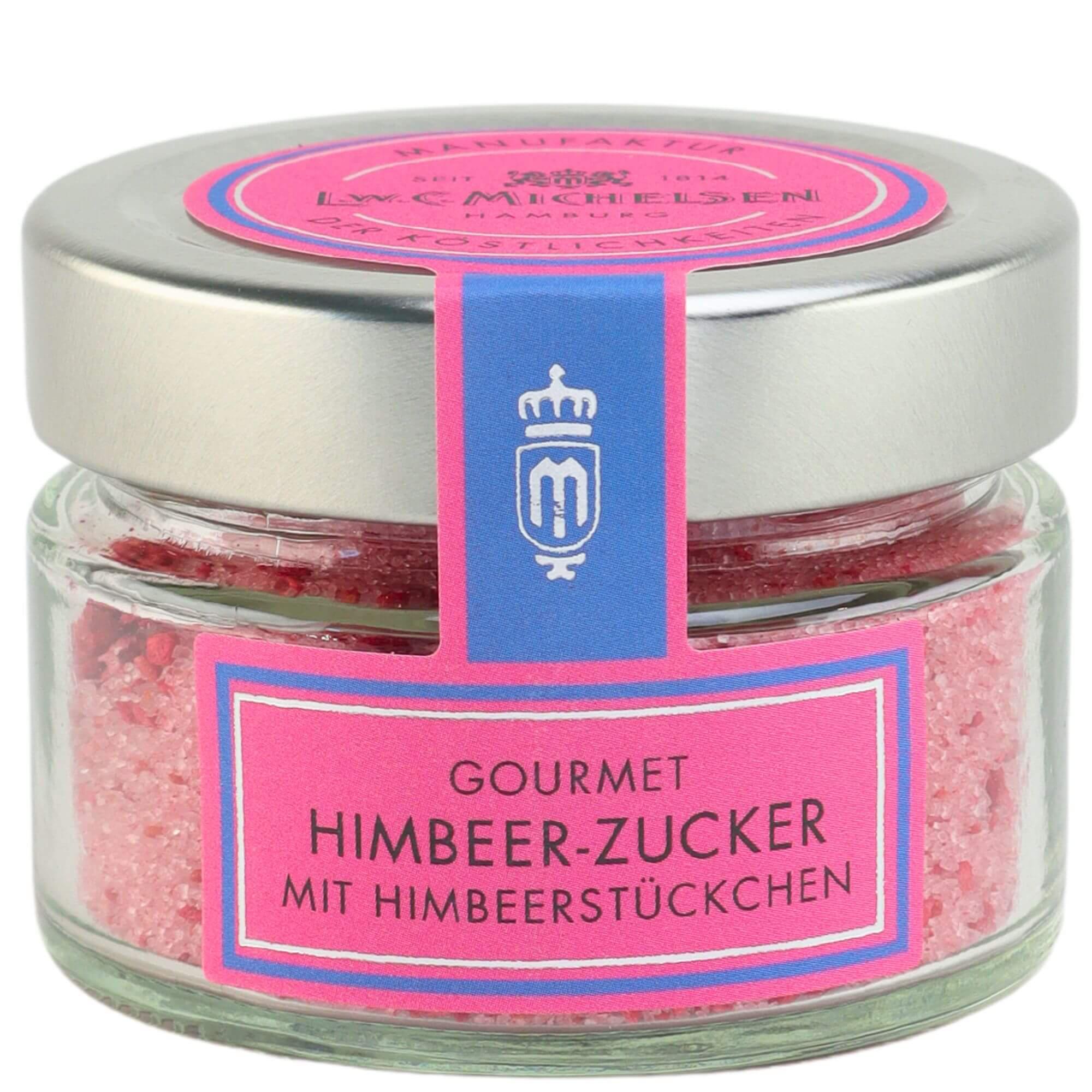 Gourmet Himbeer-Zucker: Tauchen Sie ein in die Welt der feinen Genüsse mit unserem L.W.C. Michelsen Gourmet Himbeer-Zucker....