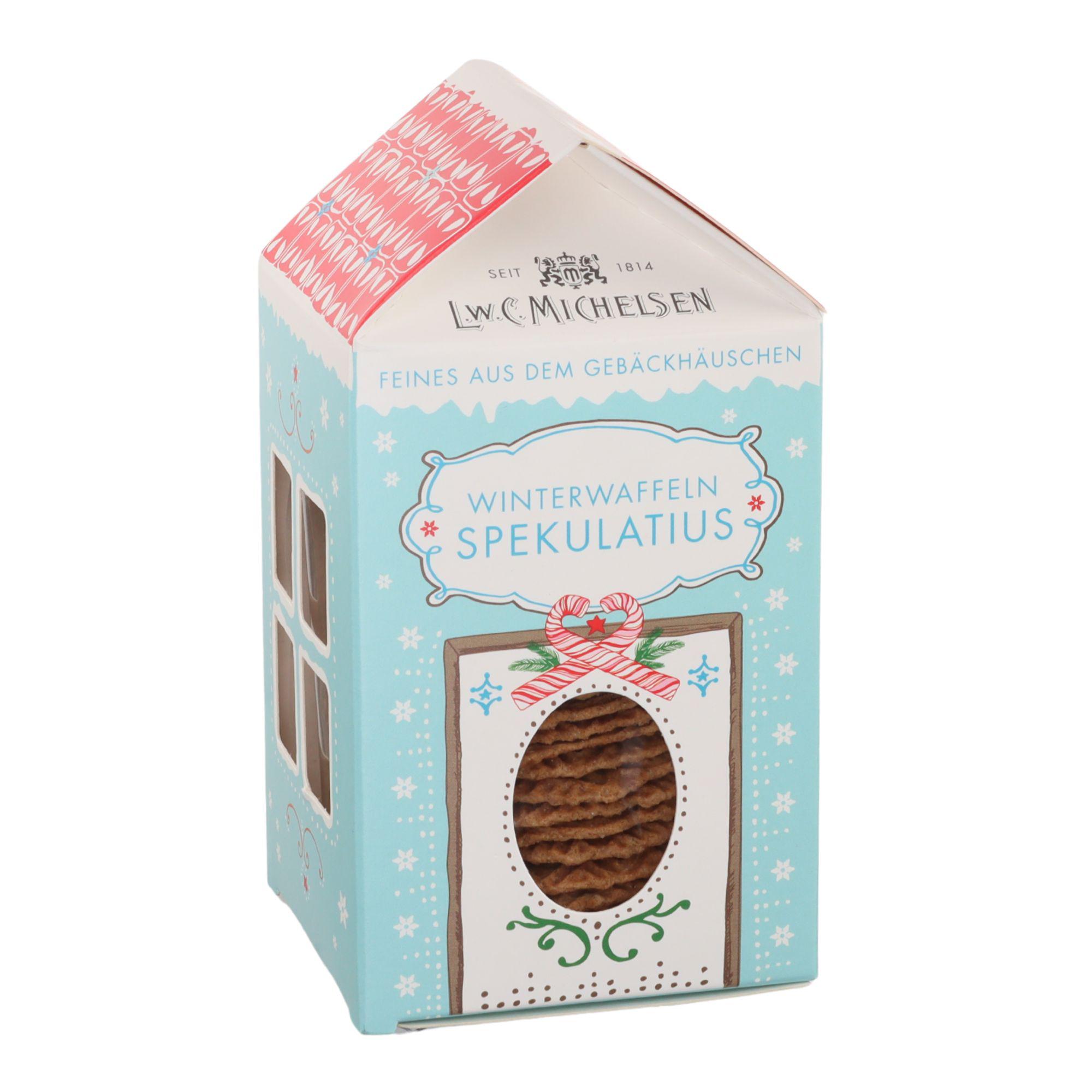 Gebäckhäuschen: Winterwaffeln Spekulatius