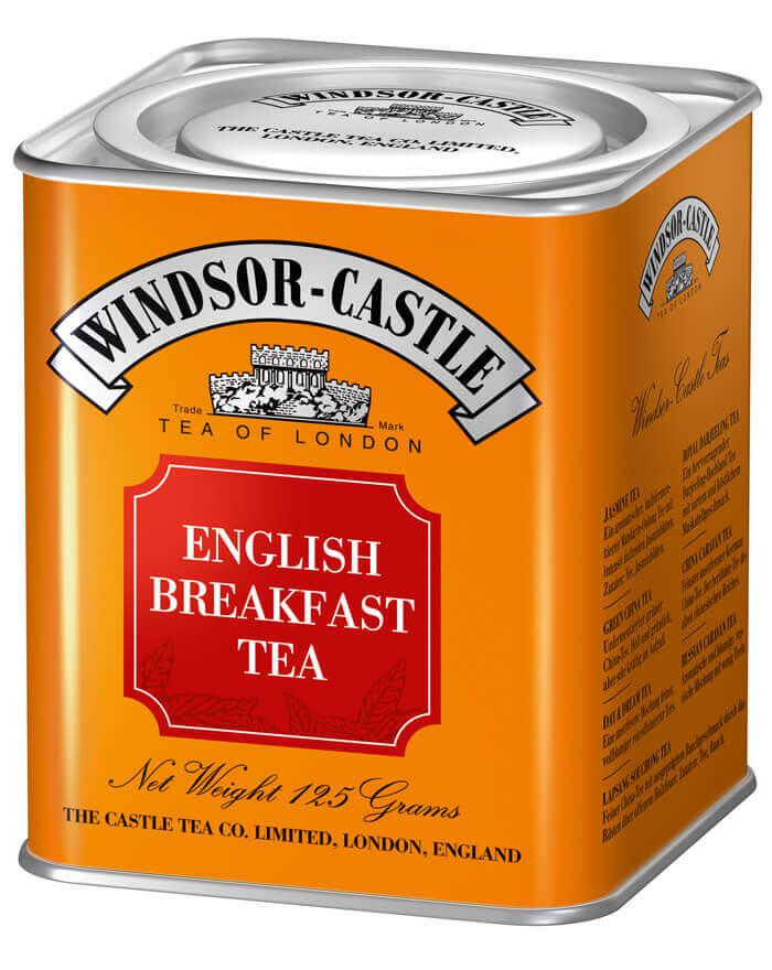 Windsor-Castle: English Breakfast Tea 125g Dose: Entdecken Sie den Windsor-Castle English Breakfast Tea in der 125g Dose –...