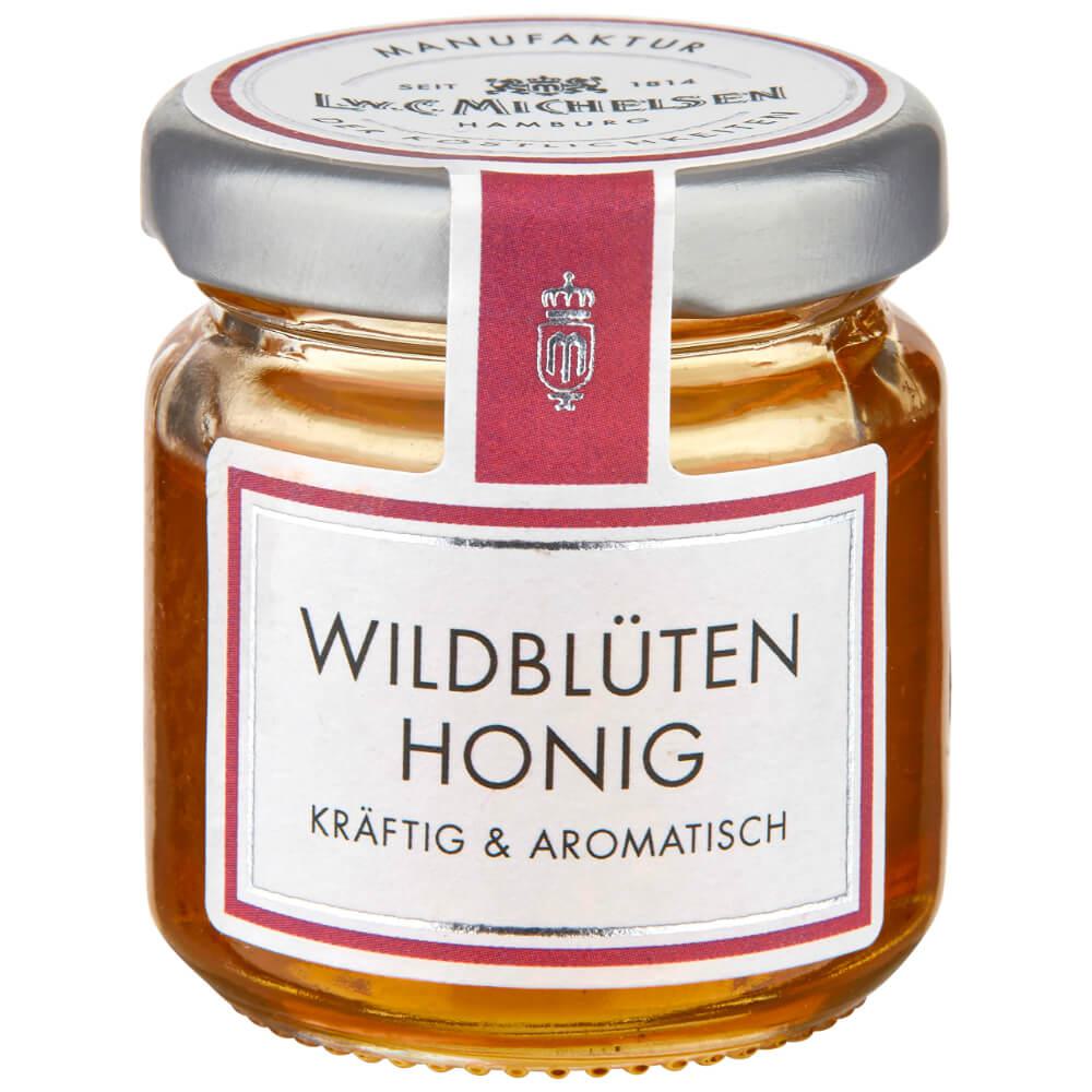 Wildblüten-Honig -Mini-: Tauchen Sie ein in den unvergleichlichen Geschmack des L.W.C. Michelsen Wildblüten-Honigs. Seit...