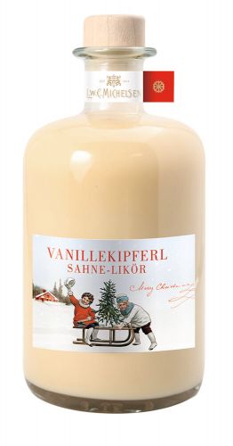 Vanillekipferl Sahne-Likör in Apotheker-Flasche