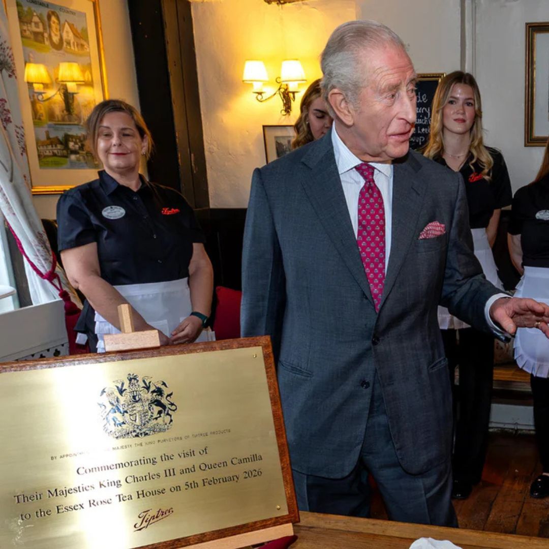 König Charles III. beim Besuch von Tiptree in Essex, Februar 2026